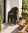 Progarden KORA Ischia karfás szék műanyag sötét barna  55x53,5x82 cm