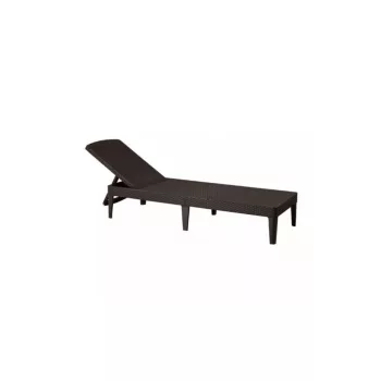   CURVER KETER Jaipur kerti nyugágy napozóágy barna műanyag rattan hatású 187x58x29 cm