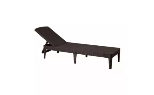 CURVER KETER Jaipur kerti nyugágy napozóágy barna műanyag rattan hatású 187x58x29 cm