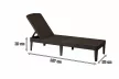 CURVER KETER Jaipur kerti nyugágy napozóágy barna műanyag rattan hatású 187x58x29 cm
