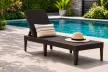 CURVER KETER Jaipur kerti nyugágy napozóágy barna műanyag rattan hatású 187x58x29 cm