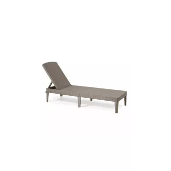   CURVER KETER Jaipur kerti nyugágy napozóágy cappuccino műanyag rattan hatású 187x58x29 cm