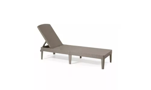 CURVER KETER Jaipur kerti nyugágy napozóágy cappuccino műanyag rattan hatású 187x58x29 cm