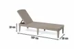 CURVER KETER Jaipur kerti nyugágy napozóágy cappuccino műanyag rattan hatású 187x58x29 cm