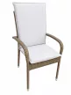 Relax Plus Magas támlás székpárna 110x44x4 cm világosszürke 