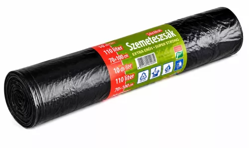 Húzófüles szemeteszsák 130 L/10 darab 75X100 cm