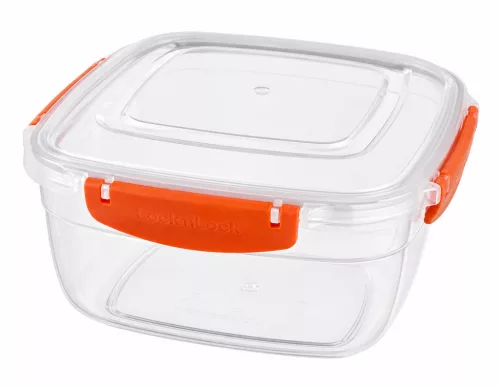 DÜNYA Szögletes ételtartó patentzáras 0,375 L 7x14x14 cm