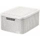 CURVER rattan kosár tetővel "M" méret 18 L 18,7x39,3x29,3 cm fehér