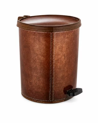 Pedálos műanyag szemetes kivehető betéttel elegáns bőrhatású mintával 20 L 32x36x39 cm