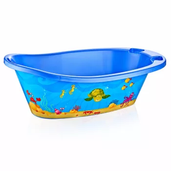 Baba fürdetőkád 82x49x27 cm kék tengeri állatmintával