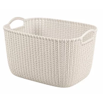 CURVER Knit kosár téglalap alakú 19 L fehér 40x30x23 cm