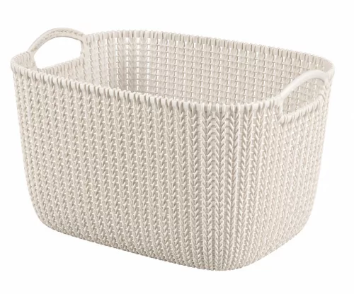 CURVER Knit kosár téglalap alakú 19 L fehér 40x30x23 cm