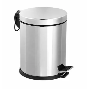Pedálos szemetes fém 4,4 L 28x20,5 cm fekete