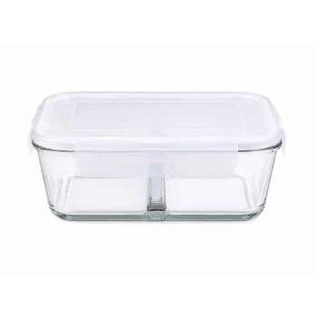LAV osztott üveg ételtároló 1,1 L 6,5x15X20,5 cm