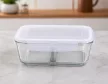 LAV osztott üveg ételtároló 1,1 L 6,5x15X20,5 cm