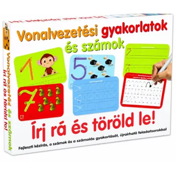   Vonalvezetési gyakorlatok és számokfejlesztő játék 33x24x4 cm