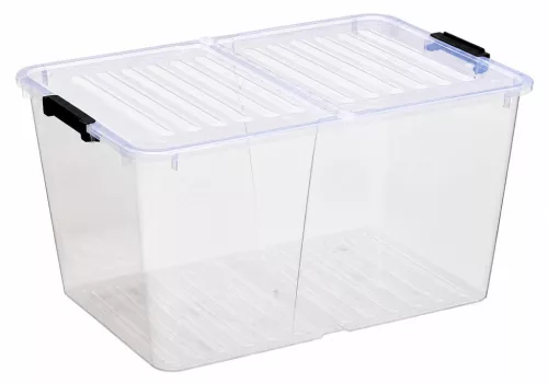 HOME BOX Flex tároló 50 L 56x39x30 cm átlátszó