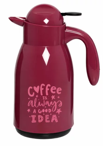 Termosz 1 L Coffe Always felirattal 26x13,5 cm
