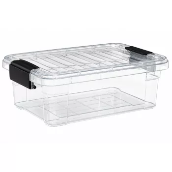   DÜNYA Lock & Keep Tároló doboz átlátszó 21,5 L 52,5X35,5X15 cm sötét szürke füllel