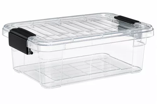 DÜNYA Lock & Keep Tároló doboz átlátszó 21,5 L 52,5X35,5X15 cm sötét szürke füllel
