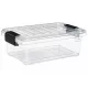 DÜNYA Lock & Keep Tároló doboz átlátszó 21,5 L 52,5X35,5X15 cm sötét szürke füllel