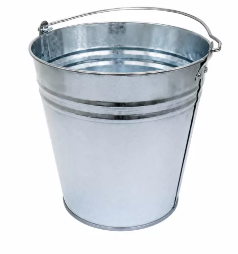 Vödör füllel horganyzott lemezből 12 L 30,5x28,5x27,5 cm