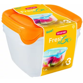 CURVER Fresh & Go szett 3x1,2 L 12x15,5x15,5 cm