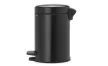 Brabantia PEDAL BIN NEWICON pedálos szemetes 3L 26,4x16,8x23,5 cm fekete matt