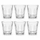 Mirelle whiskys pohár készlet bordázott 6 db-os 9 cm