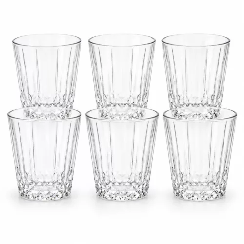 Mirelle bordázott üdítős és vizespohár készlet 6 db-os 240 ml