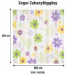 ENGER Zuhanyfüggöny szürke téglalap mintával 180x200 cm