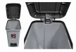 DÜNYA Slim pedálos szemetes 60 L 32x52x42,5 cm szürke-antracit