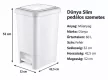 DÜNYA Slim pedálos szemetes 60 L 32x52x42,5 cm fehér