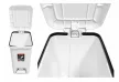 DÜNYA Slim pedálos szemetes 60 L 32x52x42,5 cm fehér