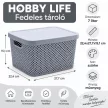 HOBBY LIFE Fedeles tároló 7 L 22,4x27,7x15,1 cm szürke