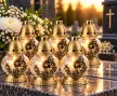 Üvegmécses antik arany Angyal mintával 6 db-os 18 óra égési idő