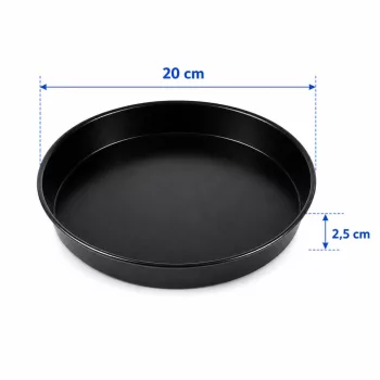 Paderno Kék acél pizzasütő kerek 20×2,5 cm