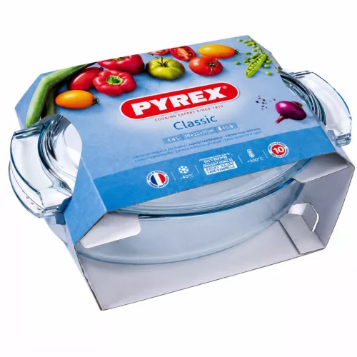 PYREX Ovális kacsasütő fedővel 5,8 L 39x22,5 cm áttetsző