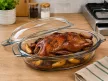 PYREX Ovális kacsasütő fedővel 5,8 L 39x22,5 cm áttetsző