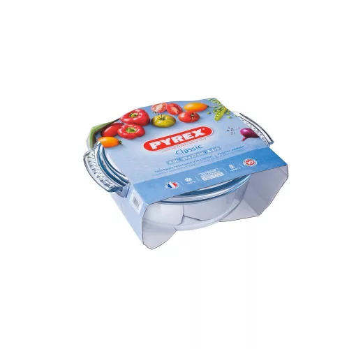 Pyrex kerek sütőtál+fedő 4,9 L (3,5l+1,4l)