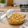 PYREX Kerek sütőtál fedővel 4,9 L 12x31 cm áttetsző