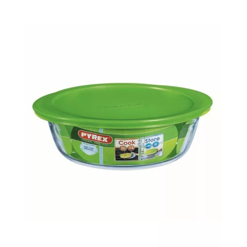 Pyrex COOK&STORE kerek sütőtál+műa.tető 20cm 1l
