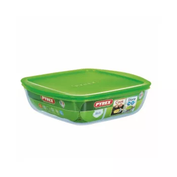   Pyrex COOK&STORE szögletes sütőtál+műa.fedő 25x22 cm 2,2l