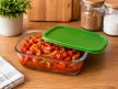 PYREX COOK&STORE Szögletes sütőtál műnyag fedővel 2,2 L 7x25x22 cm