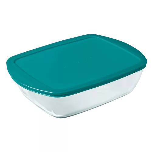 Pyrex COOK&STORE téglatest sütőtál+műa.tető 23x15x6,5cm 1,1l