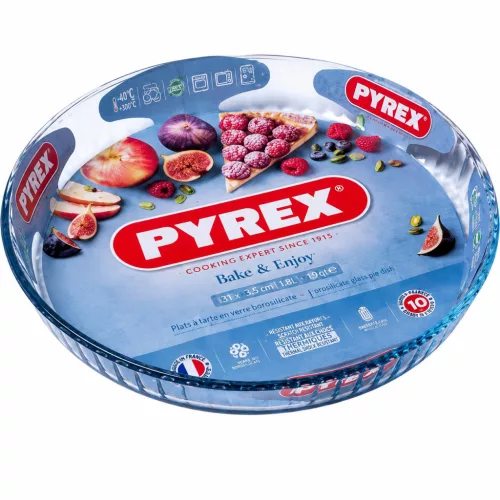 PYREX Üveg kerek sütőforma 1,8 L 31x3,5 cm 