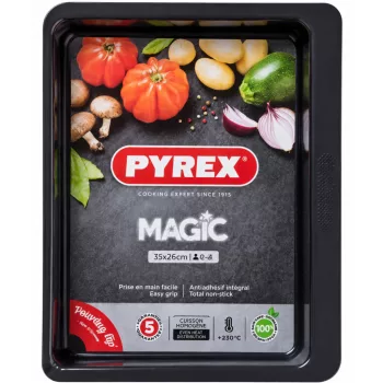 PYREX MAGIC Tepsi 35x26 cm fekete