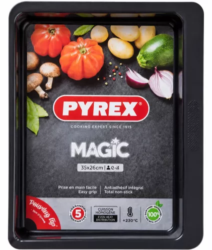 PYREX MAGIC Tepsi 35x26 cm fekete