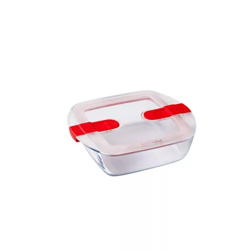 Pyrex COOK&HEAT téglatest sütőtál+műa.tető 23x15x6cm 1,1l