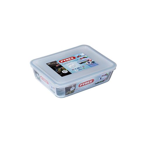 Pyrex COOK&FREEZE téglatest sütőtál+műa.tető 22x17x6 cm 1,5l